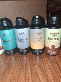 Bath and Bodt workd men's fragrance.