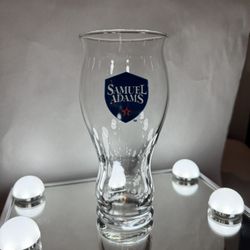 Samuel Adams Beer Glass Blue Shield
