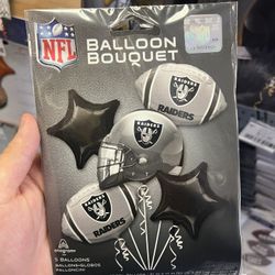 Raiders Balloon Bouquet 5 CT