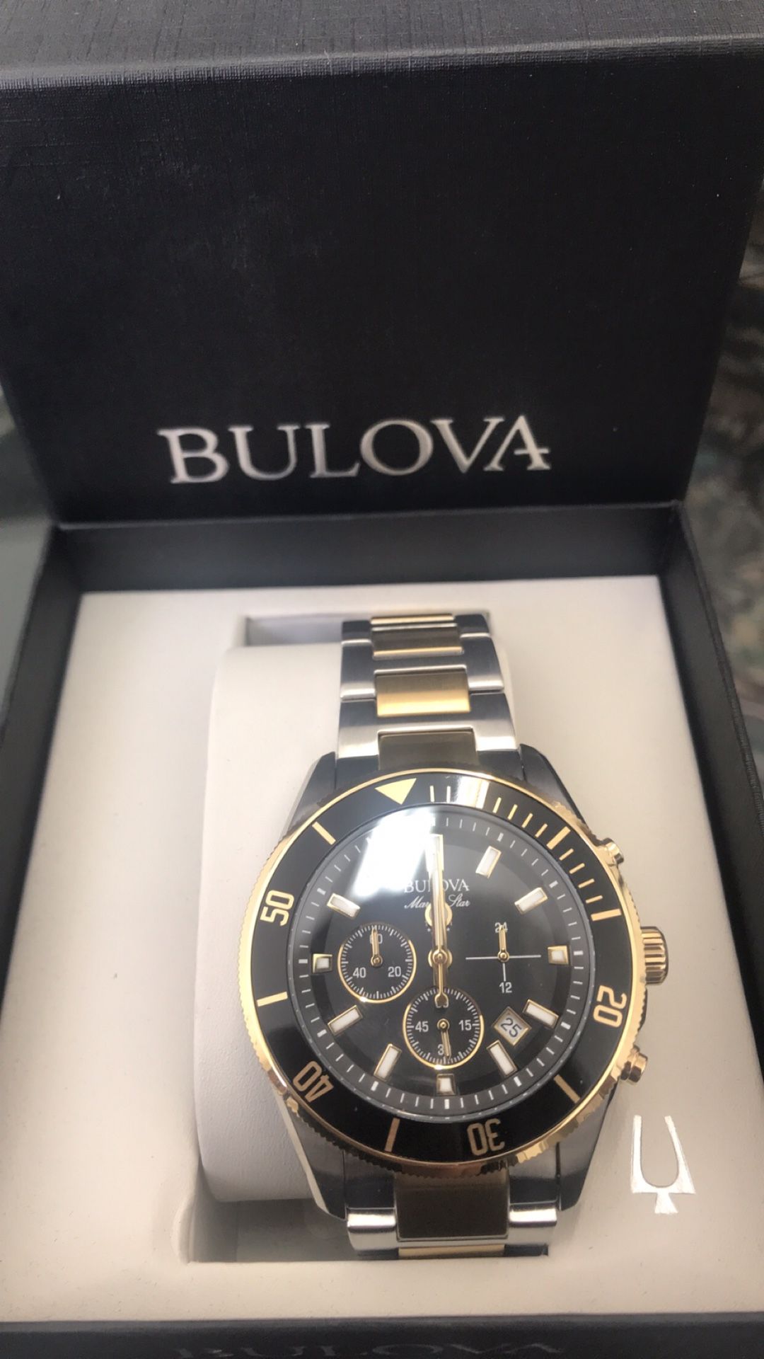 Bulova 98b249 Two-Tone Chronograph Marine Star Watch