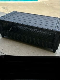 Rattan coffee table