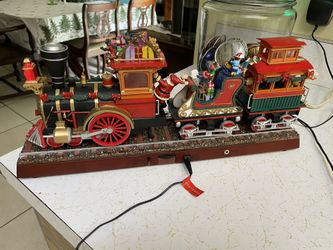 Mr Christmas Animated Musical Santa's Express Train Working Smokestack 20 Songs