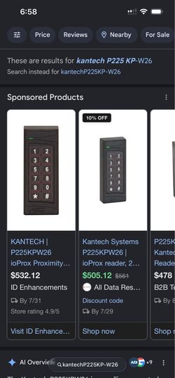 Key pad entry