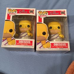Two Obeseus Simpsons Funko Pops
