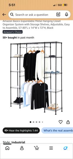 Closet organizer system