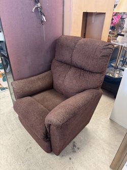 Brown Fabric Recliner Armchair