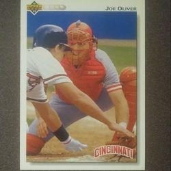 1992 Upper Deck Joe Oliver Cincinnati Reds #101 Baseball Card Vintage Collectible Trading Sports MLB Major League