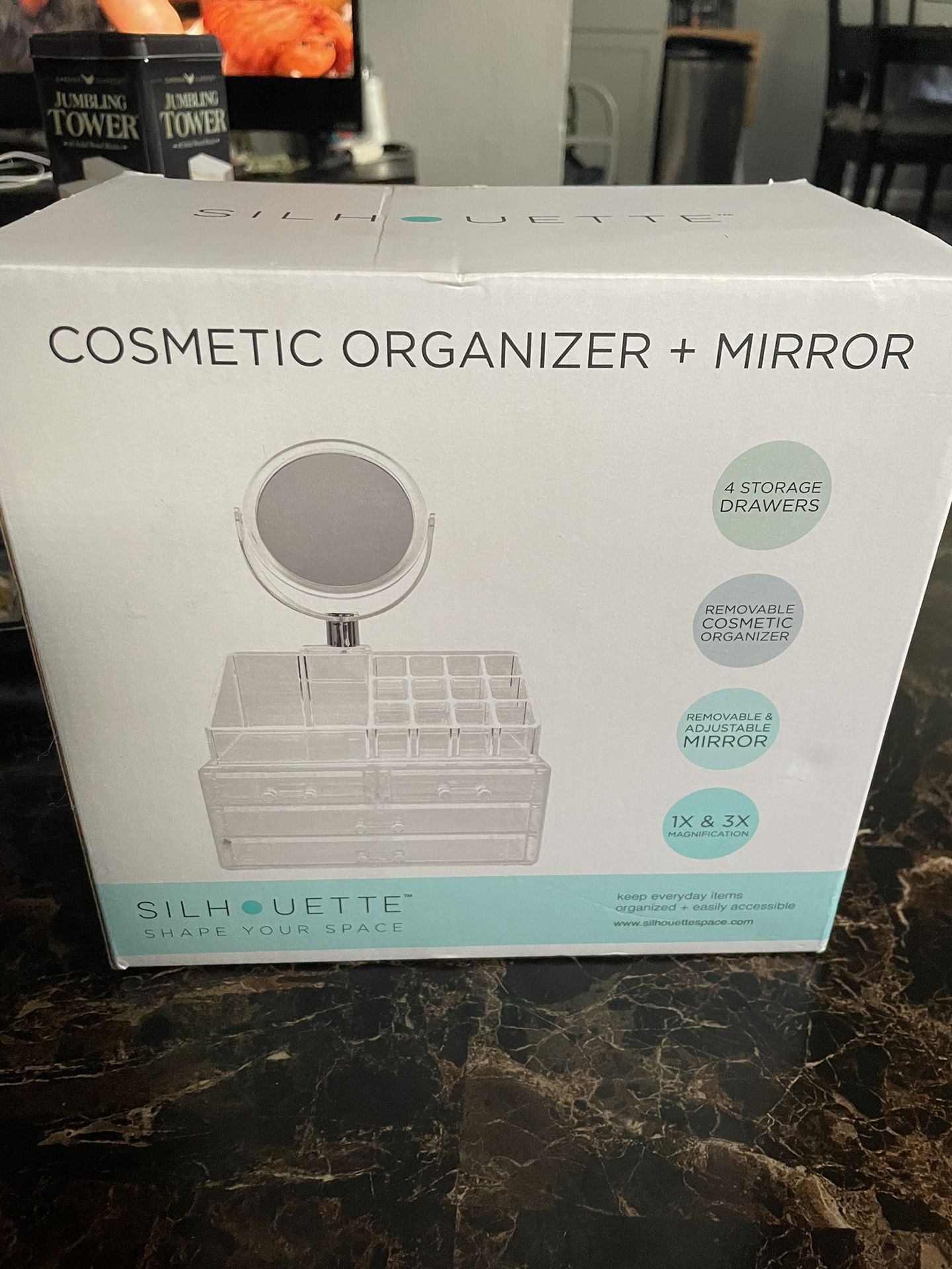 New Make Up Organizer With Mirror 
