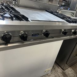 Viking 48” Gas Range Too Stainless Steel 