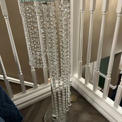 Crystal and Glass Side Table