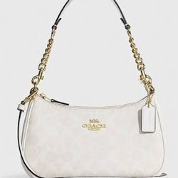 Handbag Purse  C* A C H.  Beige/white. Original. New. Firm Price. 