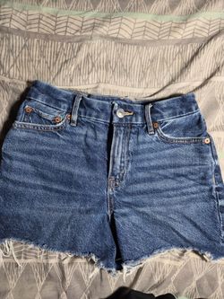American Eagle Strigid Blue Denim  Shorts Size 00 xxs