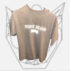 Stone Island T Shirt Beige Reflective Seam Size XL