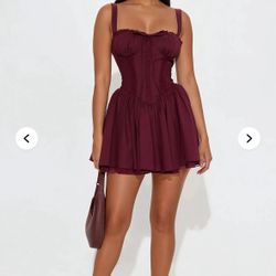 New Fashion Nova Corset Mini Dress Large 