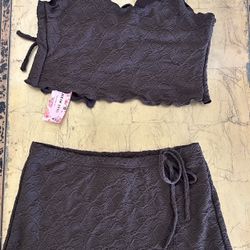 SHEIN Skit & Top Set Size Large (8/10) Brand New