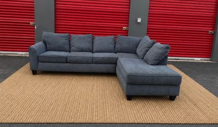 Free Delivery - Modern Blue Gray Sectional Sofa