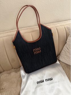 Women denim tote blue bag
