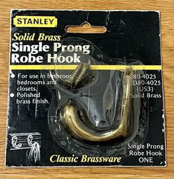 Stanley Solid Brass Robe Hook