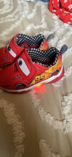 Light up lighting McQueen toddler shoes