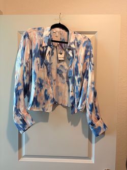Nine West Tie-Dye Button-Up Blouse