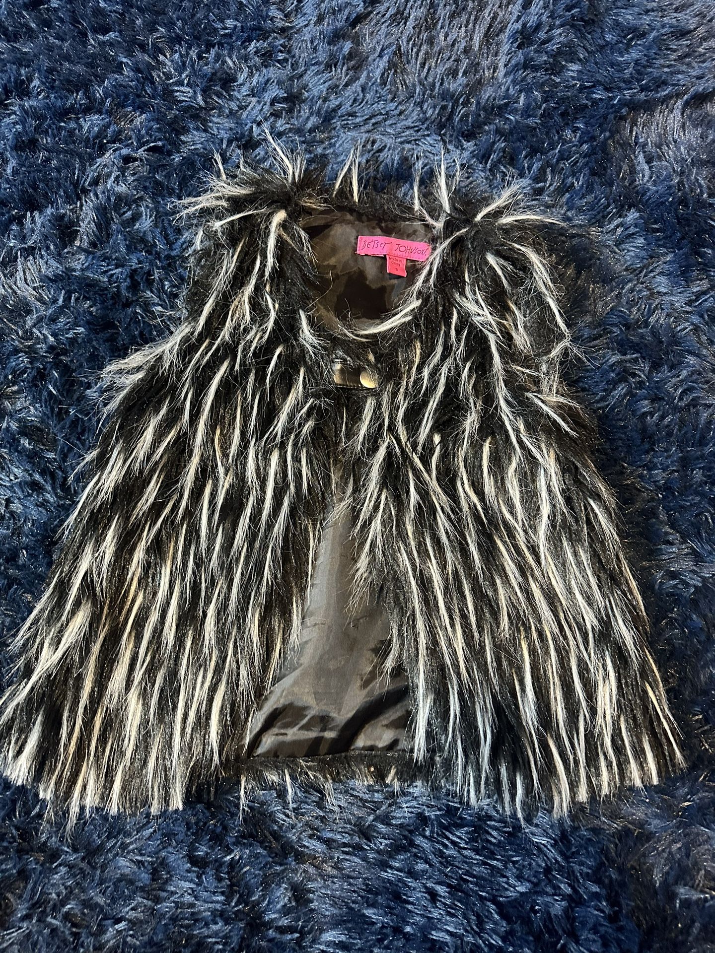 Betsey Johnson Faux Fur Vest