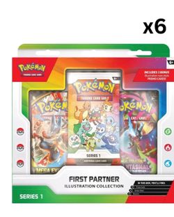 Pokemon TCG First Partner Illustration Collection Series 1  Sealed Case (6)