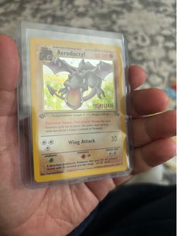 1999 Pokémon Aerodactyl Prerelease HOLO (Fossil Set) – Vintage WOTC 🔥