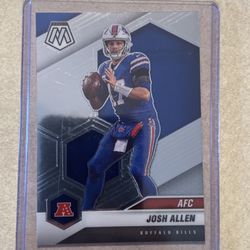 2021 Panini Mosaic Blue And Silver Refractor AFC Josh Allen