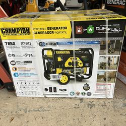 Champion 6250 Watt dual-fuel gas or propane electric power generator generator still sealed in factory box! New!  This generator offers 10 hours run t