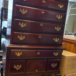 NICE ELEGANT CHERRY COLOR DRESSER ARMOIRE