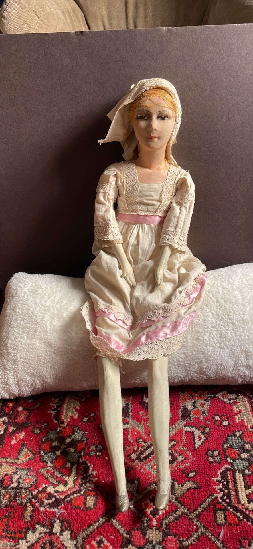 Stunning Handmade doll 33" tall in good cond. as is pick up deliver. 