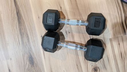 Two 10lb dumbbells