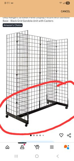 Black Grid Gondola Base with Casters