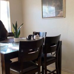 Wood Table With Glass Top 