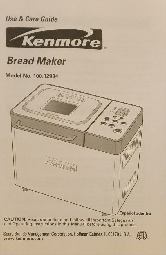 Kenmore Bread Maker New Baking KitchenAid DYI Cook Grill for