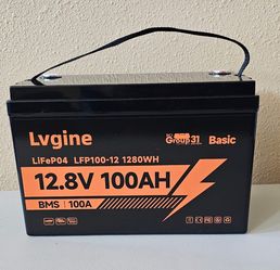 Brand New 12.8V 100Ah LiFePO4 Lithium Battery (1280Wh)