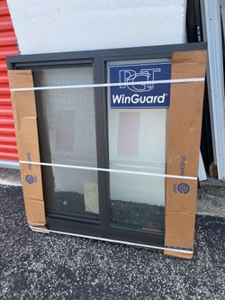 PGT 39 1/2x40 1/2 HORIZONTAL IMPACT WINDOW BRONZE