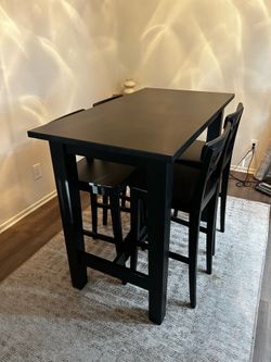 Espresso Dining Table Set w/ 4 Chairs - Great Condition