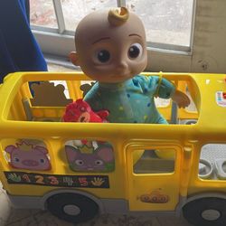 Cocomelon Bus And Toy Doll Plush 