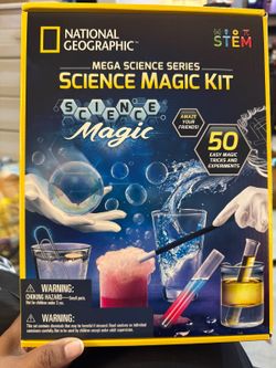 National Geographic Science Magic Kit STEM 50 Tricks & Experiments Open Box