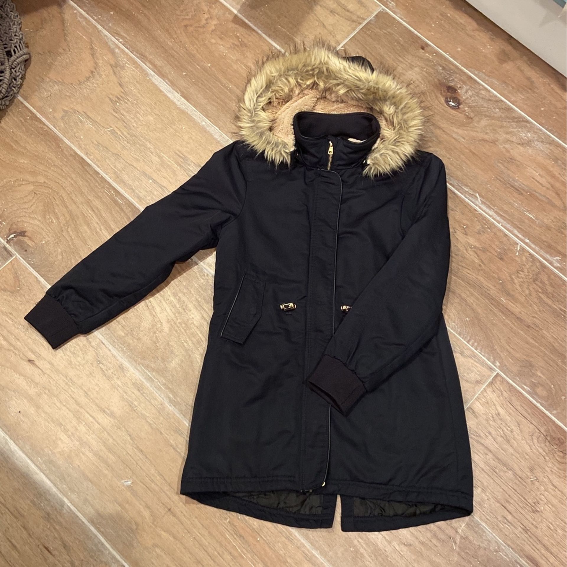 Navy Winter Parka Girls Size 12-13