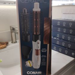 Double Ceramic 3 In 1 Hot Air  Brush