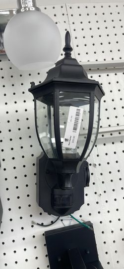 Outdoor Wall Lantern with Motion Sensor – Black