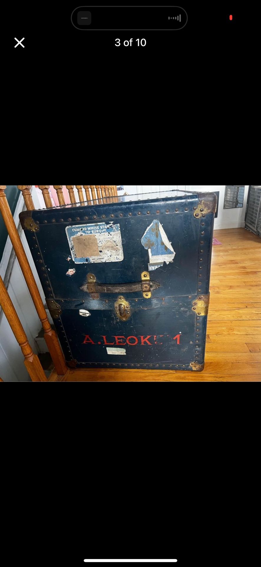 1915 Rare Oshkosh Steamer Trunk