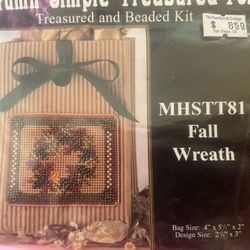Mill Hill Fall Wreath Simple And Treasured Tote Complete Kit 
