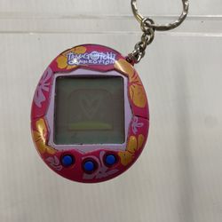 Tamagotchi Connection V2 2004 - Magenta W/ Flowers - WORKING!