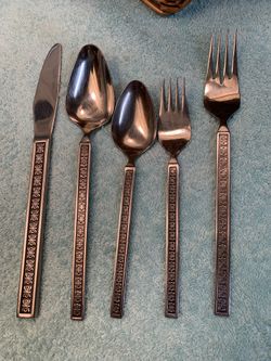 Antique silverware set made in Japan