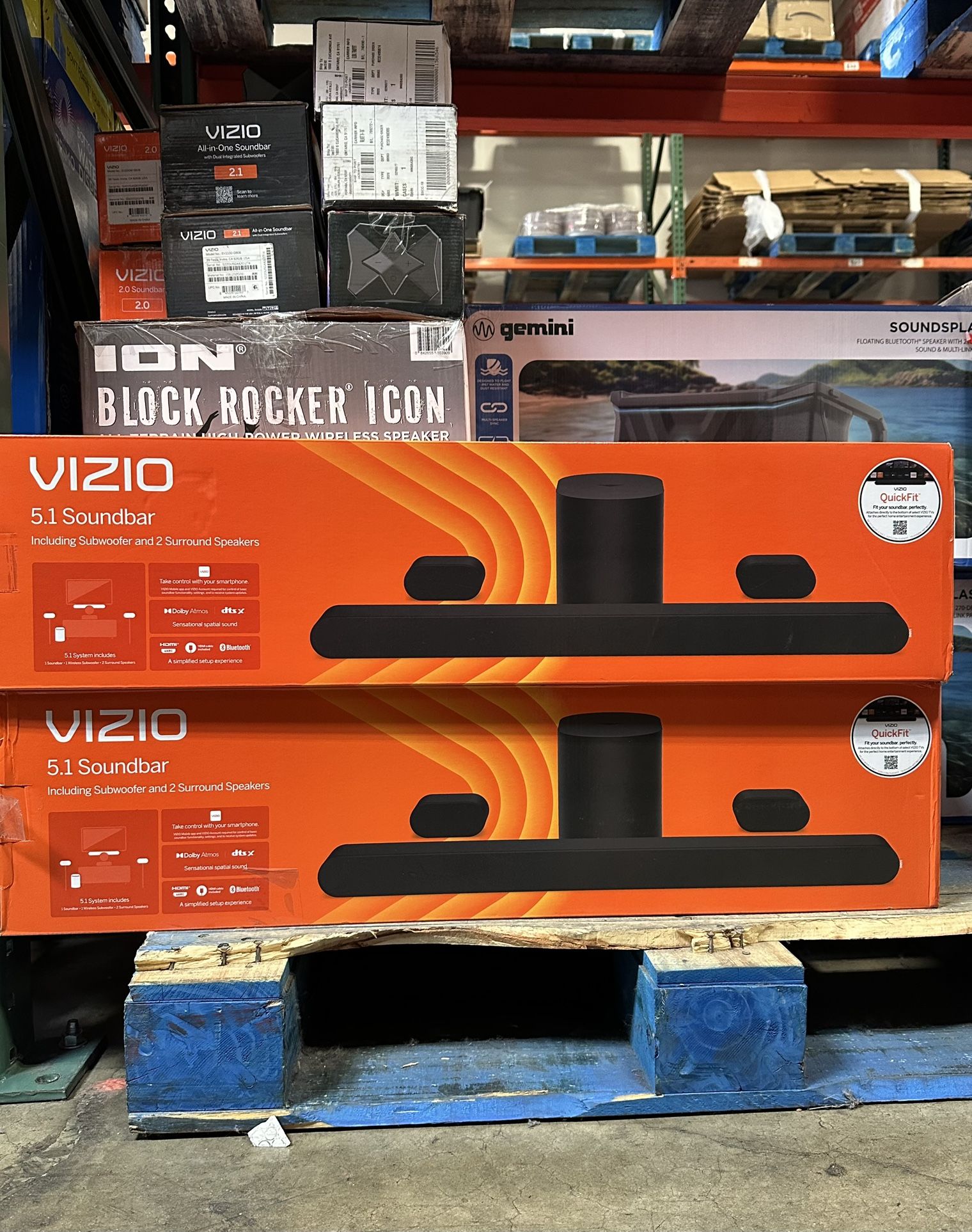 Vizio 5.1 Soundbar Including Subwoofer And 2 Surround Speakers Brand New In Box
