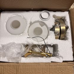 Gold Wall Sconce Set of 2 with White Cylinder Glass Shades Modern Mid Century Bathroom Vanity Wall Light Fixtures Industrial Brushed Brass Wall Lamp f