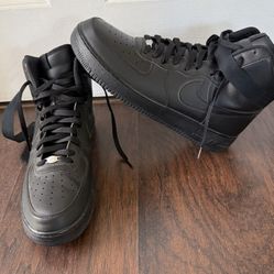 Mens Shoes -Nike Air Force 1 Mid "Black" Men's Shoe